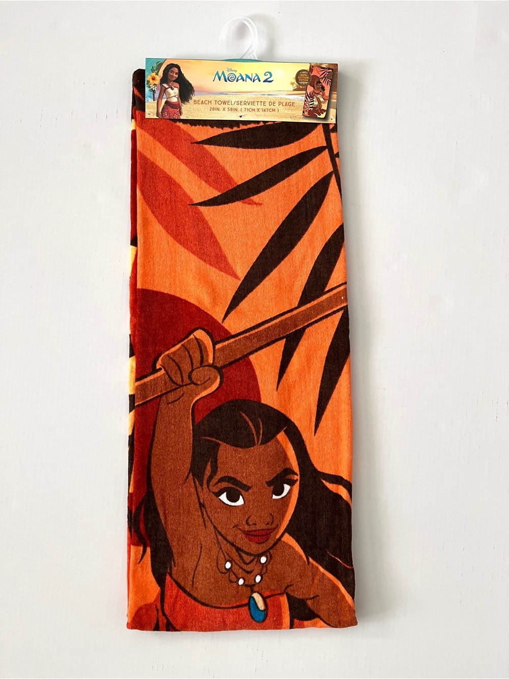 Disney Moana 2 100% Cotton Beach Towel – Brand New